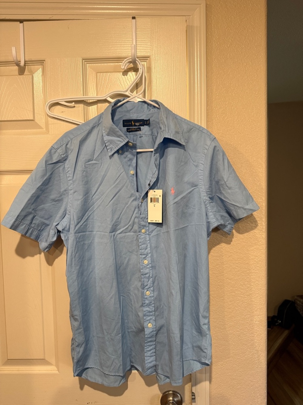 Ralph Lauren Light Blue Short-Sleeve Button-Down Shirt